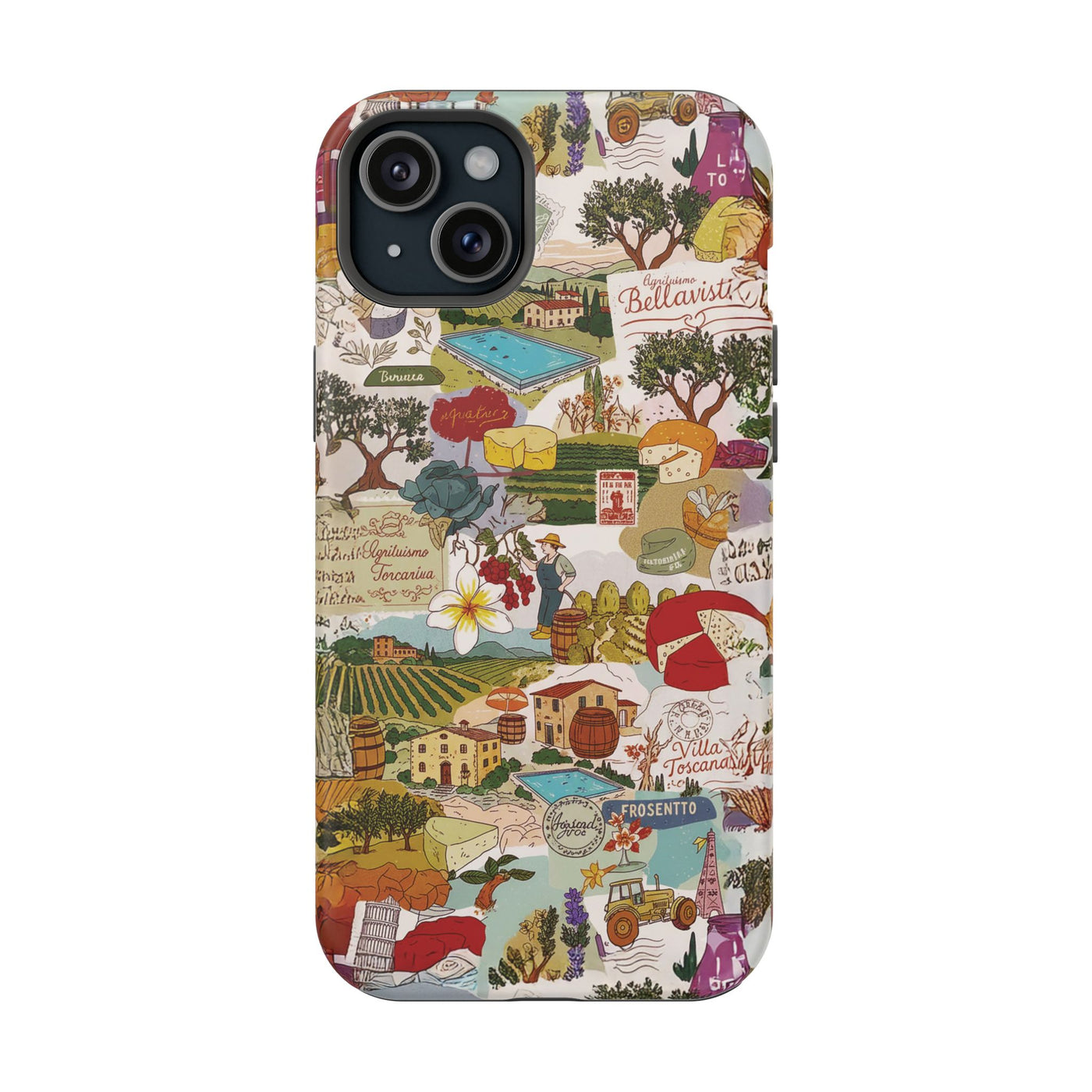 Italy Tuscany Coquette Collage Tough Magsafe Cute Phone Cases for Iphone | iPhone 17 Pro Max Case, Iphone 16, Iphone 15 14 13 12 11 10 9 - Studio40ParkLane