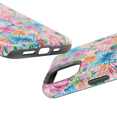 Butterflies Flowers Magsafe Cute Phone Case for Iphone Gift for Her, iPhone 16 Case iPhone 15 Pro Max Case, Iphone 14, Iphone 14 Pro Max, 13, 12