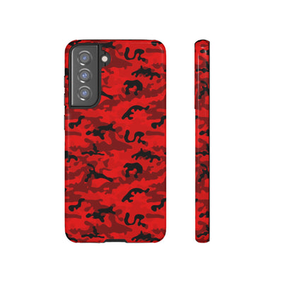 Impact Resistant, Red Camo Camouflage, Cute Phone Cases for Samsung S24, S23, S22, S21, IPhone 15 pro Iphone 14 pro Iphone 13 IPhone 12 Iphone 11