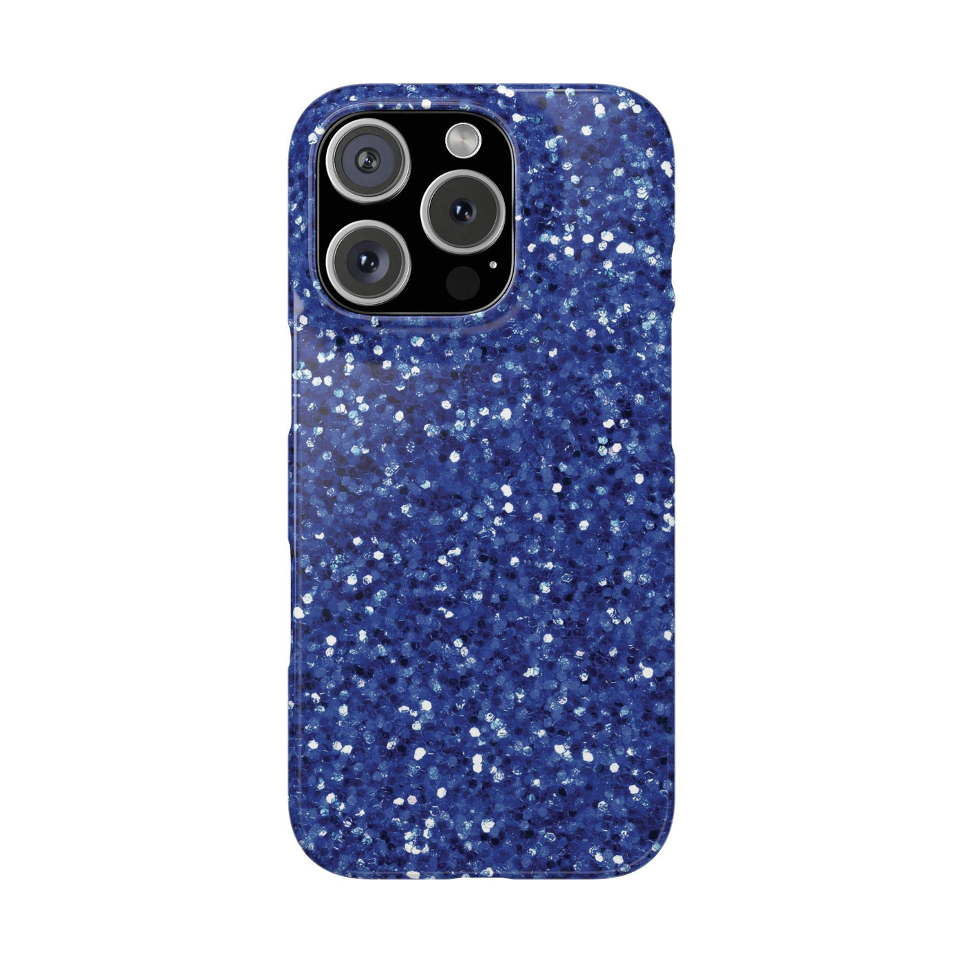 Slim Blue Muted Faux Play on Glitter Effect Cute Phone Cases for Iphone 16 Pro Max | iPhone 15 Case | iPhone 15 Pro Max Case, Iphone 14, Iphone 14 Pro Max, Iphone 13 12 11 8 7