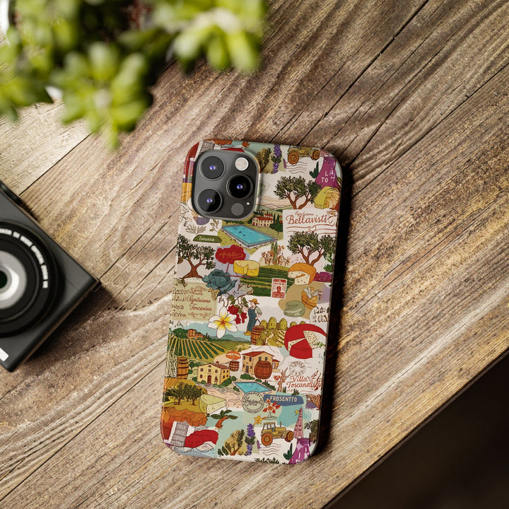 Slim Italy Tuscany Coquette Collage Cute Phone Case for Iphone 17 - | iPhone 16 Pro Max Case | iPhone 15 Case Iphone 14 13 12 11 10 9 8 7 - Studio40ParkLane