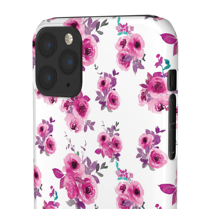 Sleek Snap Flowers Gift for Her Cute Phone Case for iPhone 16 15 14 13 12 11 X Xs Max Xr Pro Plus Samsung Galaxy S24 S23 S22 S21 S20 Ultra