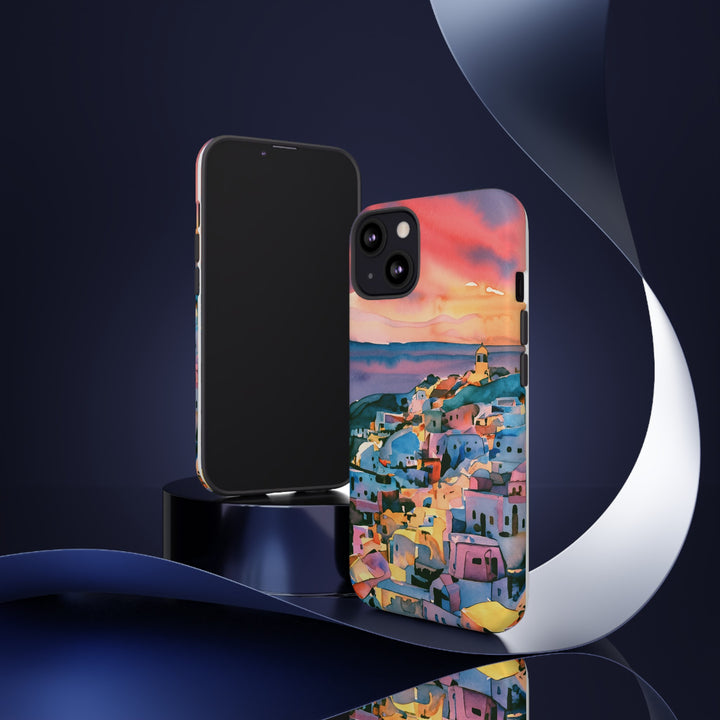 Impact Resistant, Greek Sunset, Cute Phone Cases for Samsung S24, S23, S22, S21, IPhone 15 pro Iphone 14 pro Iphone 13 IPhone 12 Iphone 11 - Studio40ParkLane
