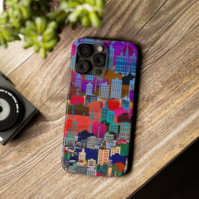 City Skyline Mosaic Slim Cute Phone Cases for Iphone | iPhone 15 Case | iPhone 15 Pro Max Case, Iphone 14, Iphone 14 Pro Max, Iphone 13, 12