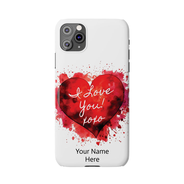 Slim Custom Personalized Valentine Love Gift for Her Cute Phone Cases for Iphone 16 Pro Max | iPhone 15 Case | iPhone 15 Pro Max Case, Iphone 14, 13, 12, 11, 10, 8, 7 - Studio40ParkLane