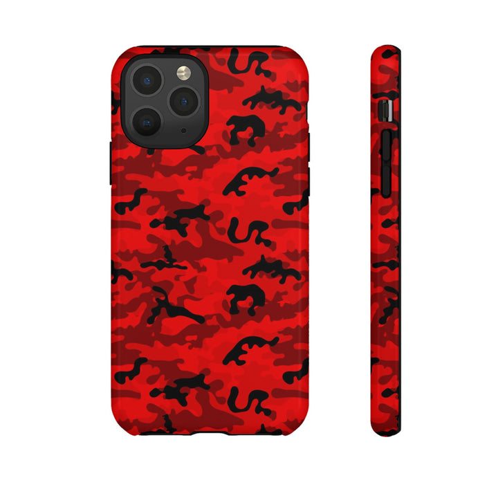 Impact Resistant, Red Camo Camouflage, Cute Phone Cases for Samsung S24, S23, S22, S21, IPhone 15 pro Iphone 14 pro Iphone 13 IPhone 12 Iphone 11 - Studio40ParkLane
