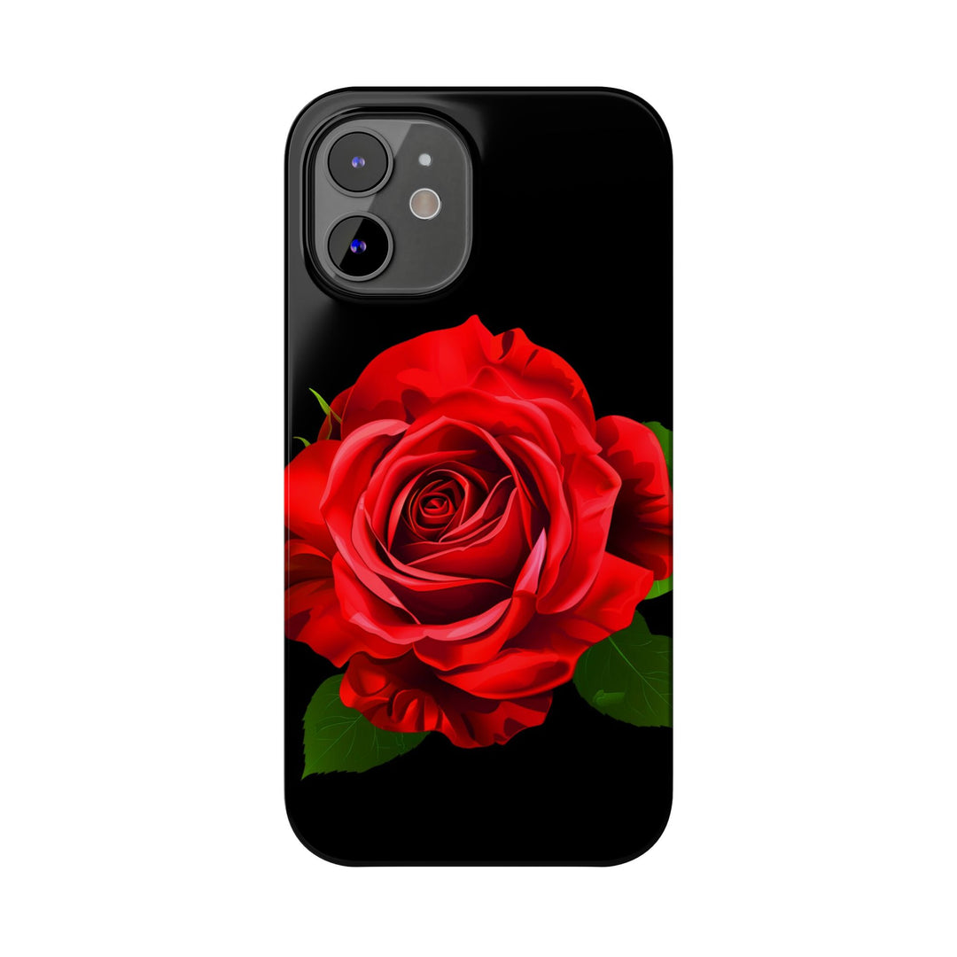 Slim Red Rose Flowers Gift for Her Cute Phone Cases for Iphone 16 Pro Max | iPhone 15 Case | iPhone 15 Pro Max Case, Iphone 14, Iphone 14 Pro Max, Iphone 13 12 11 8 7 - Studio40ParkLane