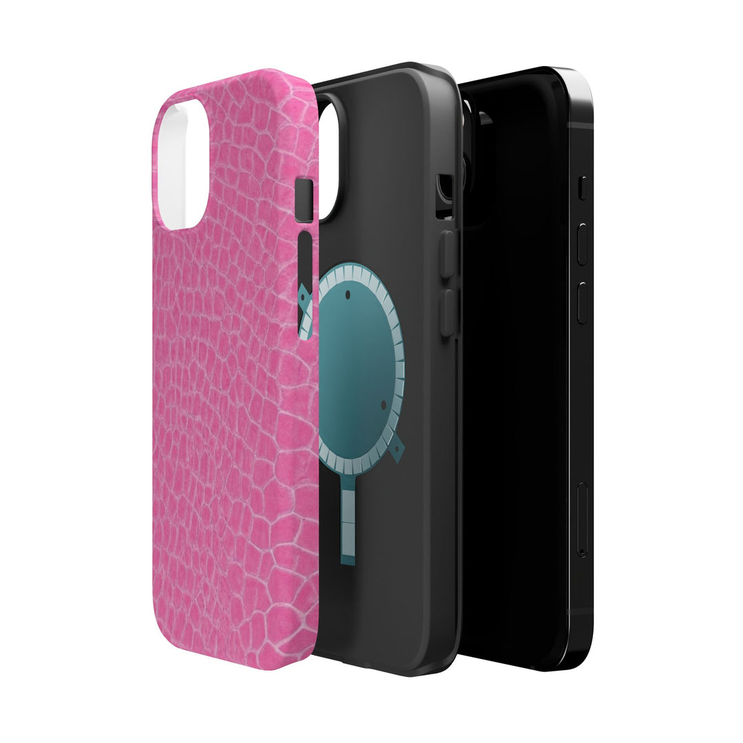 Non Leather Pink Color Pattern Magsafe Cute Phone Case for Iphone Gift for Her, | iPhone 15 Case | iPhone 15 Pro Max Case, Iphone 14, Iphone 14 Pro Max, Iphone 13, Iphone 16 - Studio40ParkLane