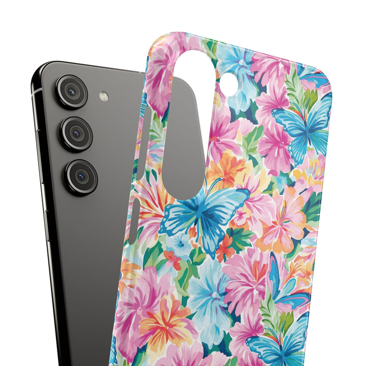 Sleek Snap Butterflies Flowers Cute Phone Case for iPhone 16 15 14 13 12 11 X Xs Max Xr Pro Plus Samsung Galaxy S24 S23 S22 S21 S20 Ultra