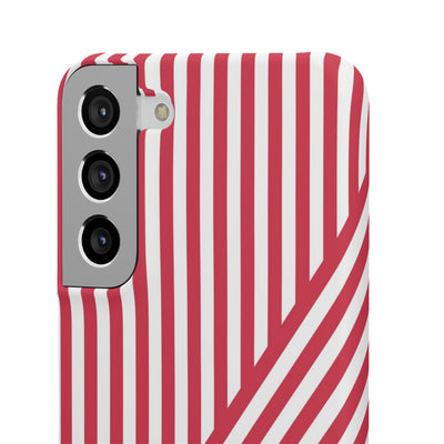 Aesthetic Winterberry Red Stripes Cute Phone Case Sleek Snap - For iPhone 17 Pro Max iPhone 16 Pro iPhone 15 Iphone 14 Plus 13 Pro 12 11 10 Gift - Studio40ParkLane