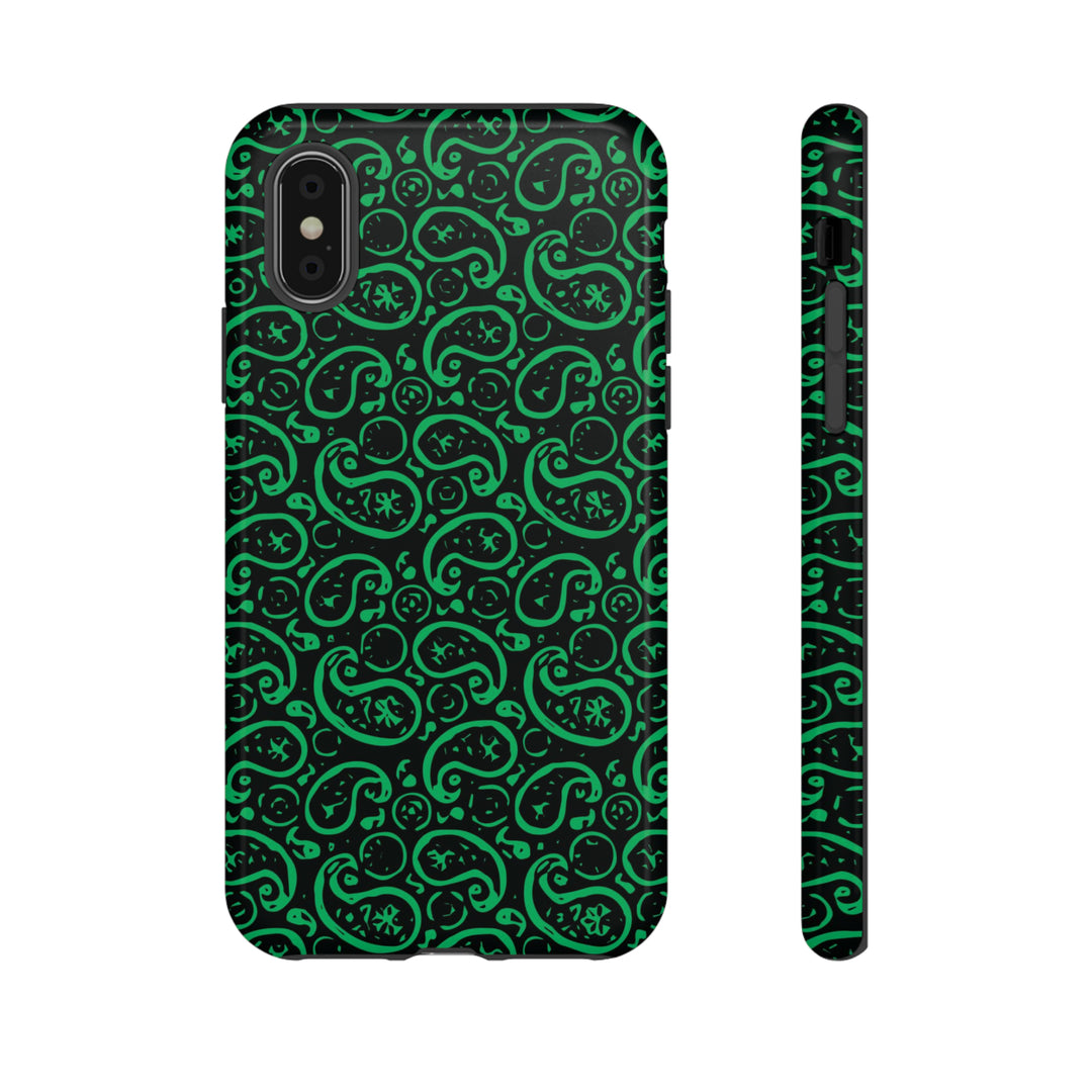 Cute IPhone Case | iPhone 15 Case | iPhone 15 Pro Max Case, Iphone 14 Case, Iphone 14 Pro Max Case IPhone Case for Art Lovers, Paisley Green - Studio40ParkLane