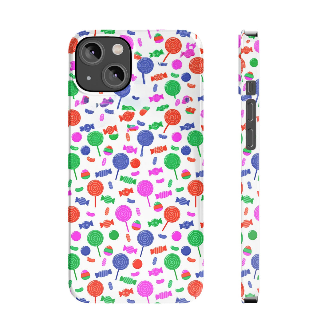 Slim Cute Phone Cases for Iphone - | iPhone 15 Case | iPhone 15 Pro Max Case, Iphone 14 Case, Iphone 14 Pro Max, Iphone 13, Summer Lollipops Red - Studio40ParkLane