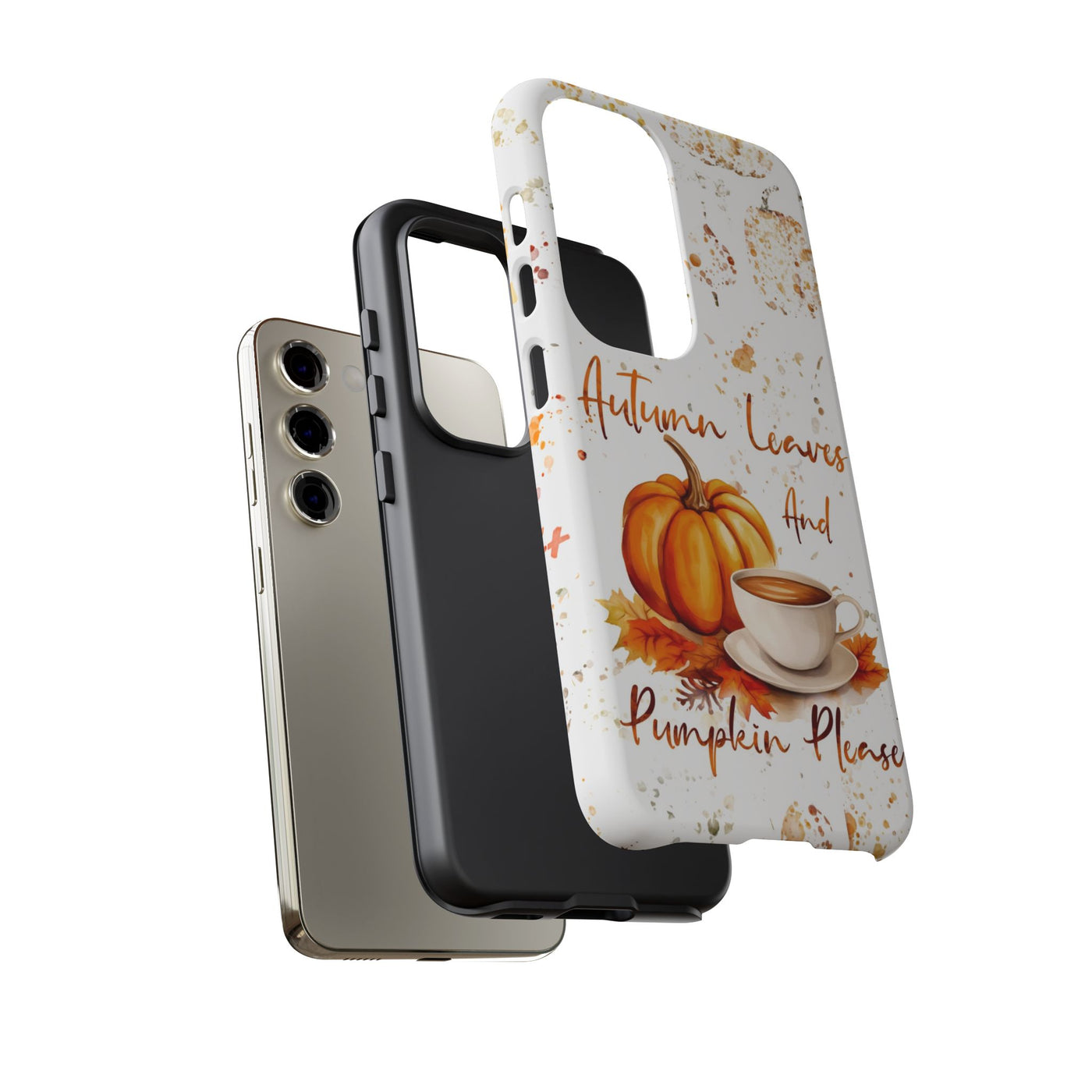 Impact Resistant, Fall Leaves Pumpkin Pie, Cute Phone Cases for Samsung S24, S23, S22, S21, IPhone 15 pro Iphone 14 pro Iphone 13 IPhone 12 Iphone 11