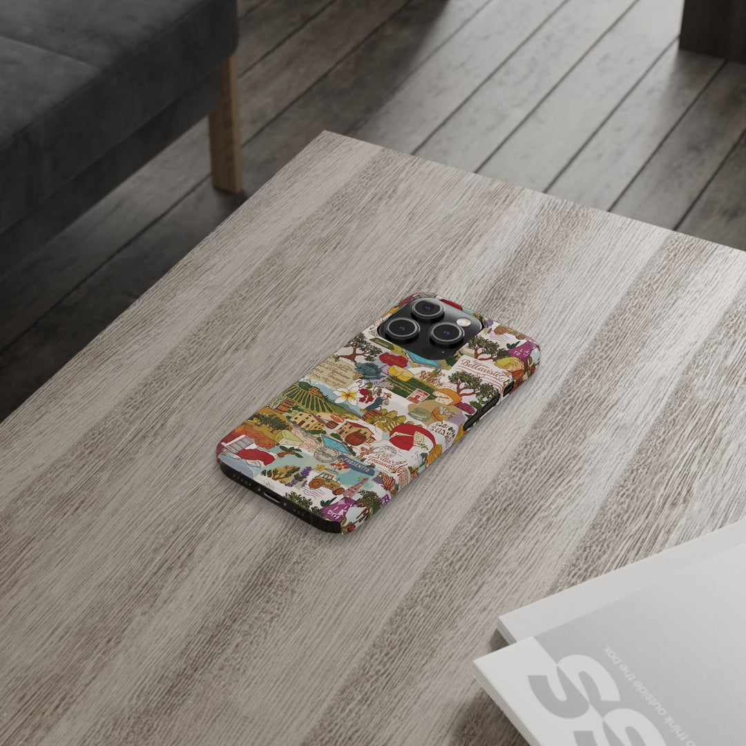 Slim Italy Tuscany Coquette Collage Cute Phone Case for Iphone 17 - | iPhone 16 Pro Max Case | iPhone 15 Case Iphone 14 13 12 11 10 9 8 7 - Studio40ParkLane