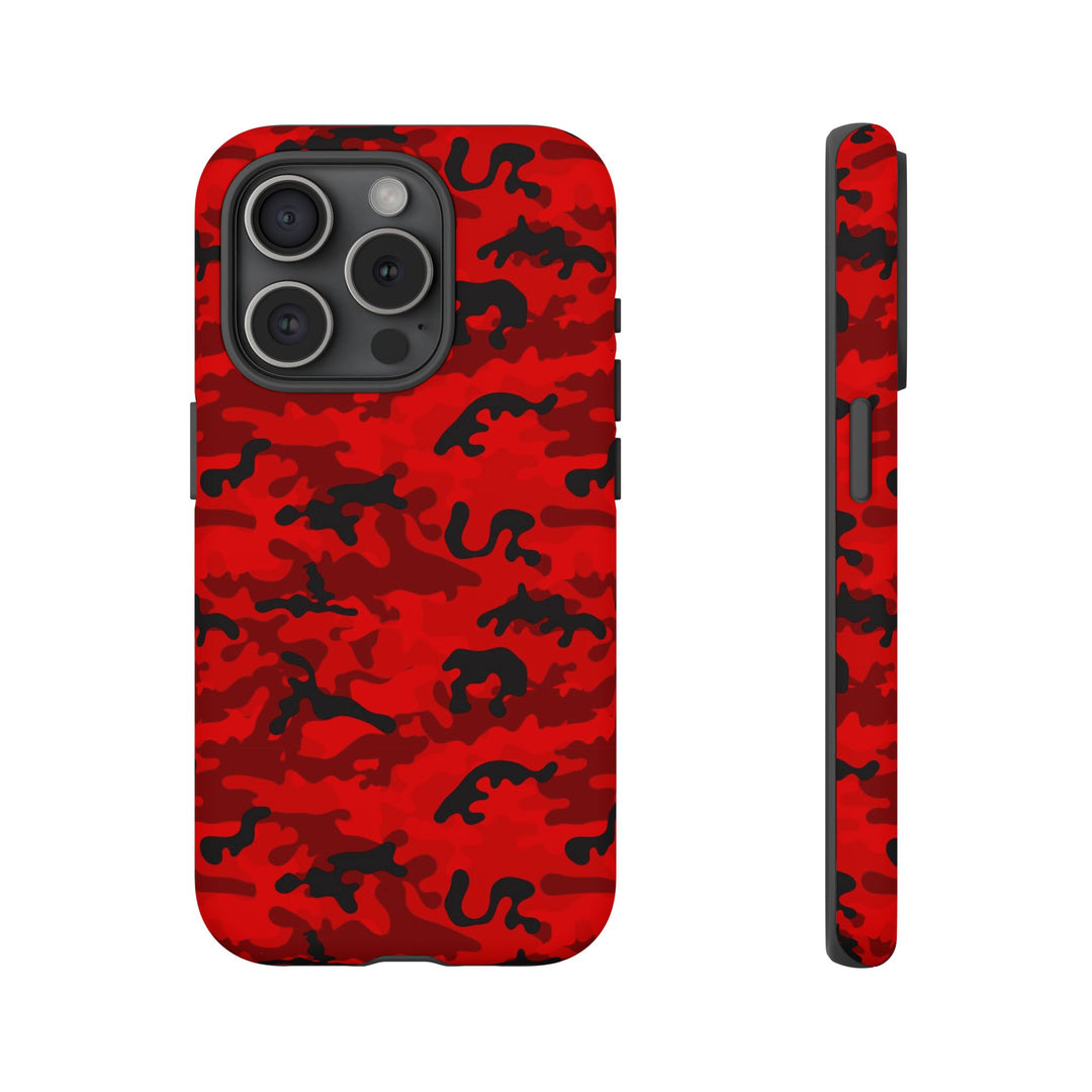 Impact Resistant, Red Camo Camouflage, Cute Phone Cases for Samsung S24, S23, S22, S21, IPhone 15 pro Iphone 14 pro Iphone 13 IPhone 12 Iphone 11 - Studio40ParkLane