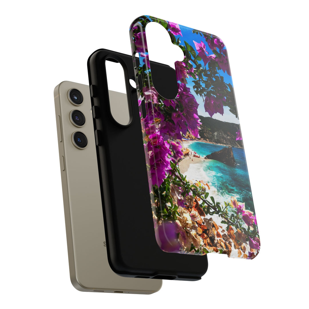 Impact Resistant, Bougainvillea Seaview, Cute Phone Cases for Samsung S24, S23, S22, S21, IPhone 15 pro Iphone 14 pro Iphone 13 IPhone 12 Iphone 11 - Studio40ParkLane