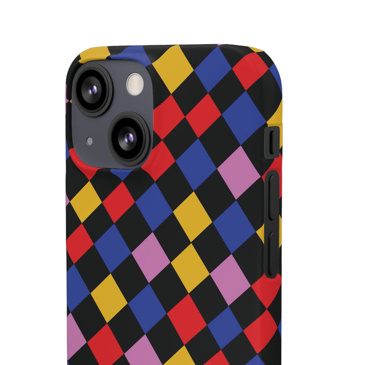 Colorful Checkerboard Cute Phone Case - Sleek Snap - for iPhone 16 15 14 13 12 11 Max Pro Plus Samsung Galaxy S24 S23 S22 S21 S20 Plus Ultra - Studio40ParkLane