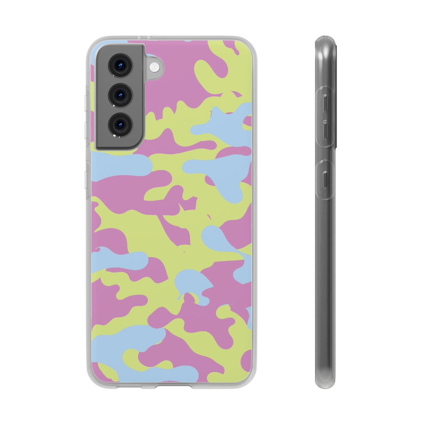 Cute Flexi Samsung Phone Cases, Spring Camouflage Galaxy S23 Phone Case, Samsung S22 Case, Samsung S21 Case, S20 Plus