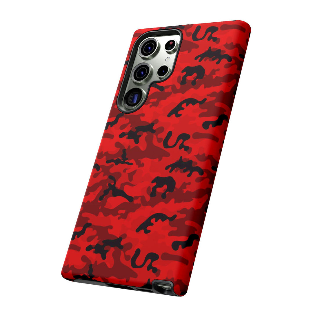 Impact Resistant, Red Camo Camouflage, Cute Phone Cases for Samsung S24, S23, S22, S21, IPhone 15 pro Iphone 14 pro Iphone 13 IPhone 12 Iphone 11 - Studio40ParkLane