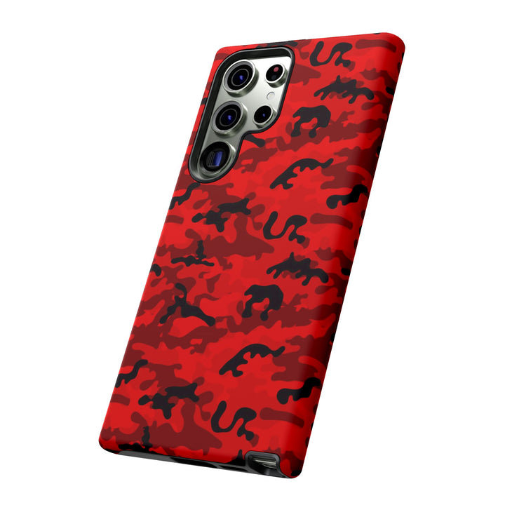 Impact Resistant, Red Camo Camouflage, Cute Phone Cases for Samsung S24, S23, S22, S21, IPhone 15 pro Iphone 14 pro Iphone 13 IPhone 12 Iphone 11 - Studio40ParkLane
