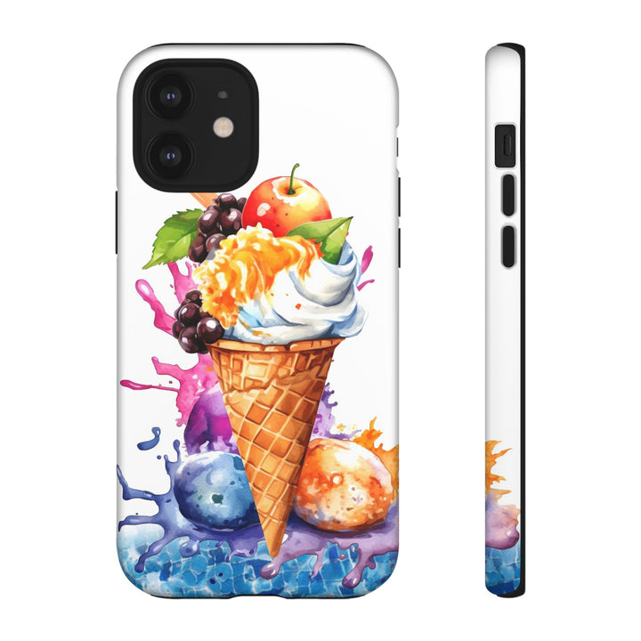 Impact Resistant, Summer Ice Cream Cone, Cute Phone Cases for Samsung S24, S23, S22, S21, IPhone 15 pro Iphone 14 pro Iphone 13 IPhone 12 Iphone 11 - Studio40ParkLane