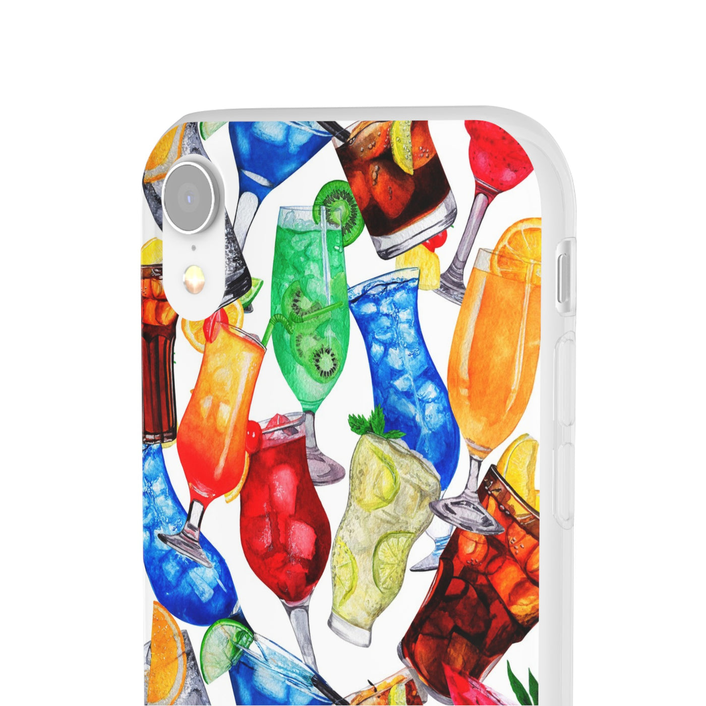 Cute Flexi Phone Cases, For Iphones and Samsung Galaxy Phones, Tropical Summer Fruit Cocktails, Galaxy S23 Phone Case, Samsung S22 Case, Samsung S21, Iphone 15, Iphone 14, Iphone 13