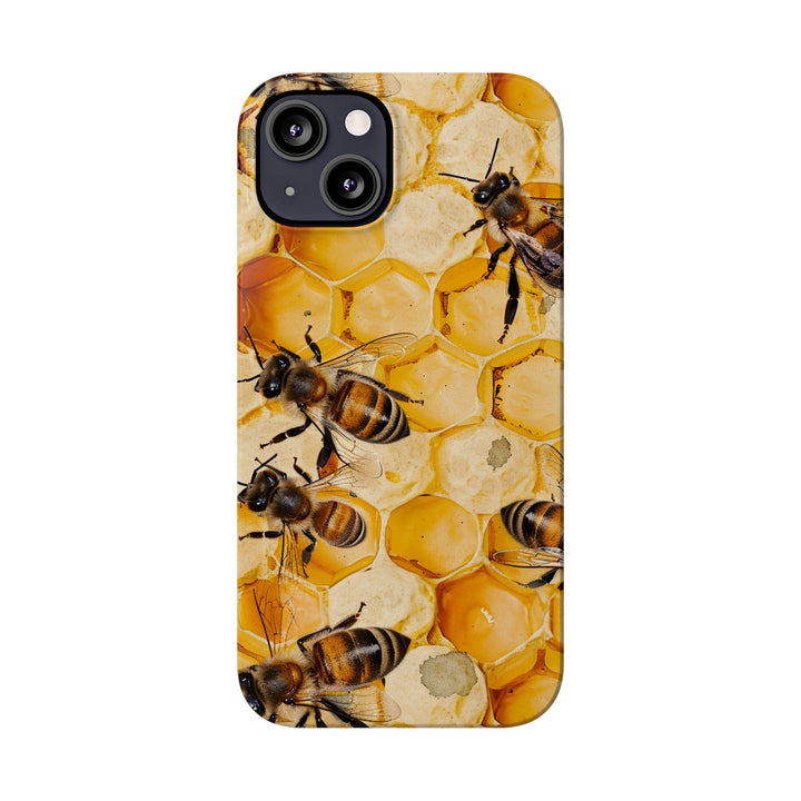 Slim Cute Phone Cases for Iphone - | iPhone 15 Case | iPhone 15 Pro Max Case, Iphone 14 Case, Iphone 14 Pro Max, Iphone 13, Summer Honey Bees - Studio40ParkLane