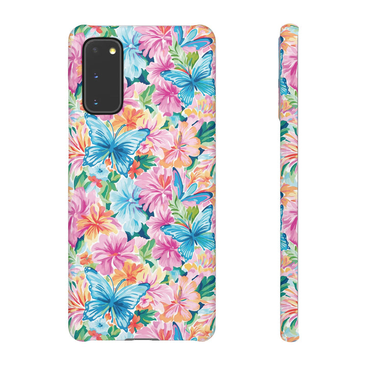 Sleek Snap Butterflies Flowers Cute Phone Case for iPhone 16 15 14 13 12 11 X Xs Max Xr Pro Plus Samsung Galaxy S24 S23 S22 S21 S20 Ultra
