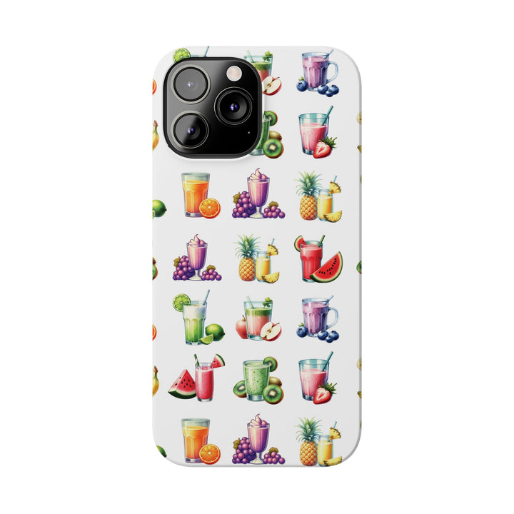 Slim Cute Phone Cases for Iphone - | iPhone 15 Case | iPhone 15 Pro Max Case, Iphone 14 Case, Iphone 14 Pro Max, Iphone 13, Tropical Summer Fruit Cocktail - Studio40ParkLane