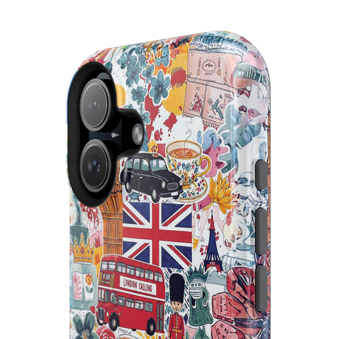 London England Coquette Collage Tough Magsafe Cute Phone Cases for Iphone | iPhone 17 Pro Max Case, Iphone 16, Iphone 15 14 13 12 11 10 9 - Studio40ParkLane