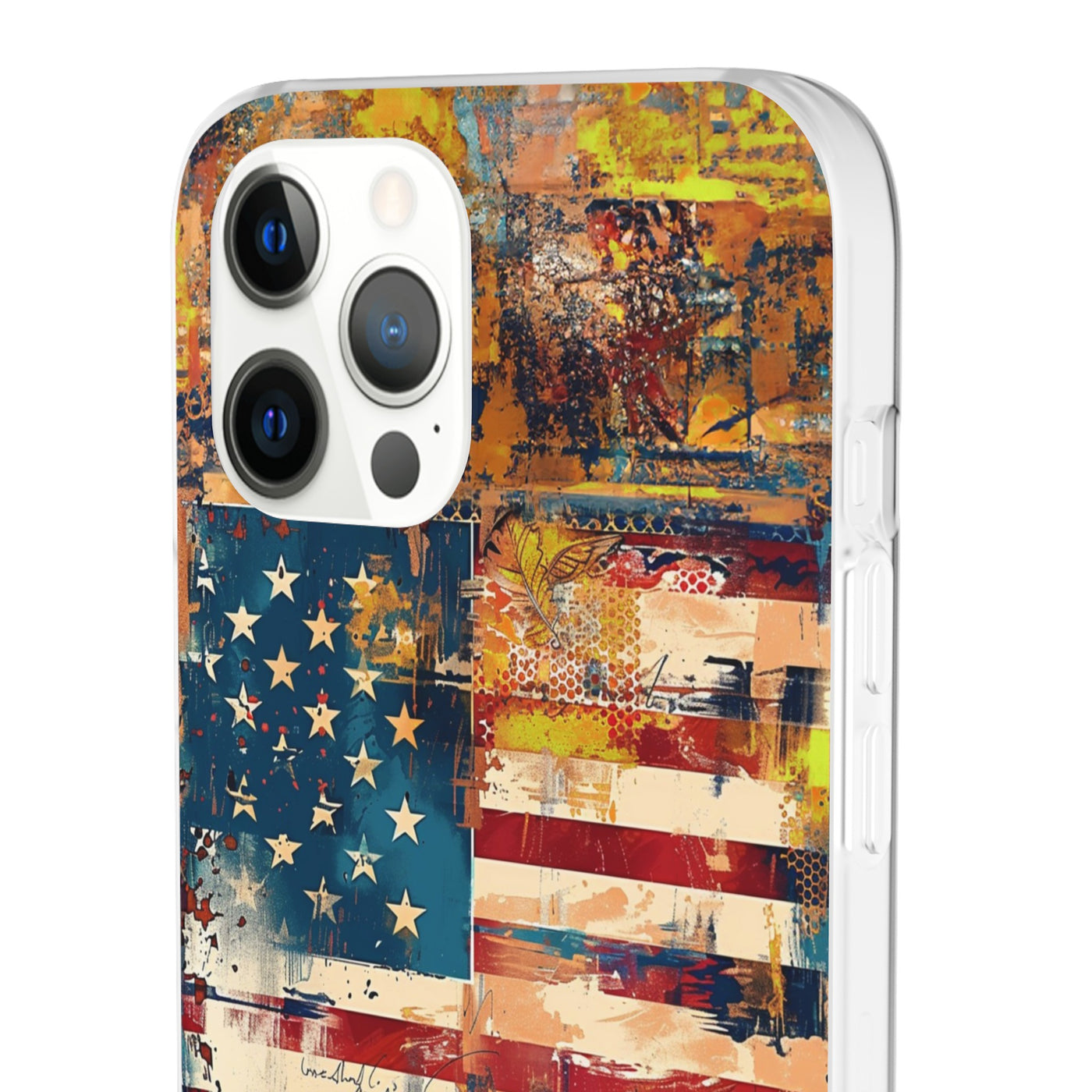 Cute Flexi Phone Cases, US Flag Abstract, Compatible with Samsung Galaxy S23, Samsung S22, Samsung S21, Samsung S20, Galaxy S20 Ultra