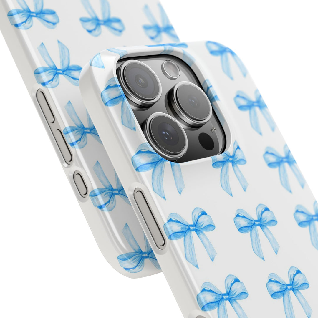Slim Blue Bows Cute Phone Cases for Iphone 16 Pro Max | iPhone 15 Case | iPhone 15 Pro Max Case, Iphone 14, Iphone 14 Pro Max, Iphone 13 12 11 8 7 - Studio40ParkLane