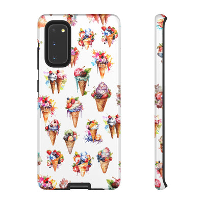 Impact Resistant, Summer Icecream, Cute Phone Cases for Samsung S24, S23, S22, S21, IPhone 15 pro, Iphone 14 pro, Iphone 13 IPhone 12, Iphone 11