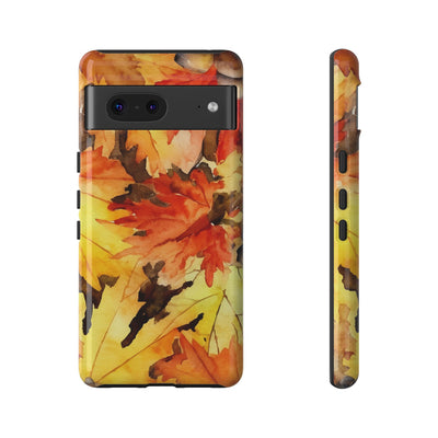 Impact Resistant, Fall Leaves, Cute Phone Cases for Samsung S24, S23, S22, S21, IPhone 15 pro Iphone 14 pro Iphone 13 IPhone 12 Iphone 11