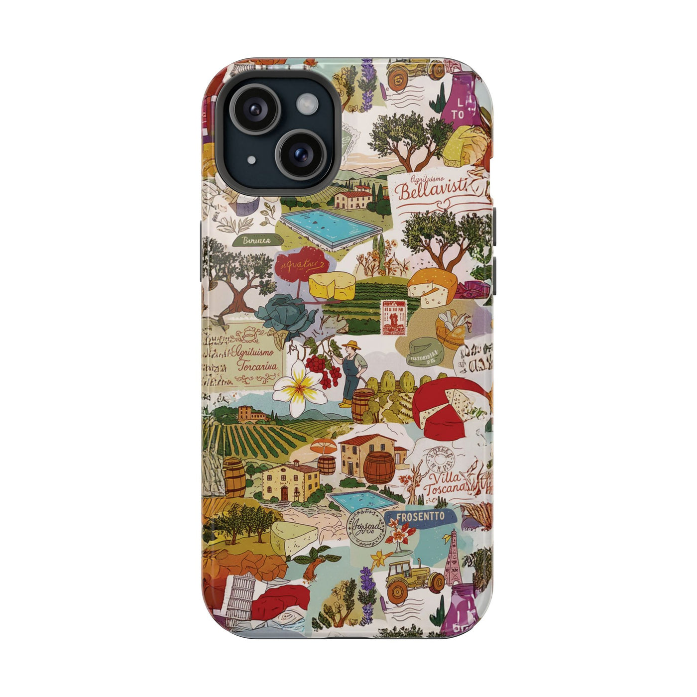 Italy Tuscany Coquette Collage Tough Magsafe Cute Phone Cases for Iphone | iPhone 17 Pro Max Case, Iphone 16, Iphone 15 14 13 12 11 10 9 - Studio40ParkLane