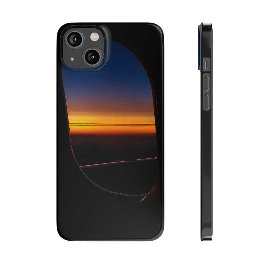 Slim Cute Phone Cases for Iphone - | iPhone 15 Case | iPhone 15 Pro Max Case, Iphone 14 Case, Iphone 14 Pro Max, Iphone 13, Airplane Window Sunset - Studio40ParkLane