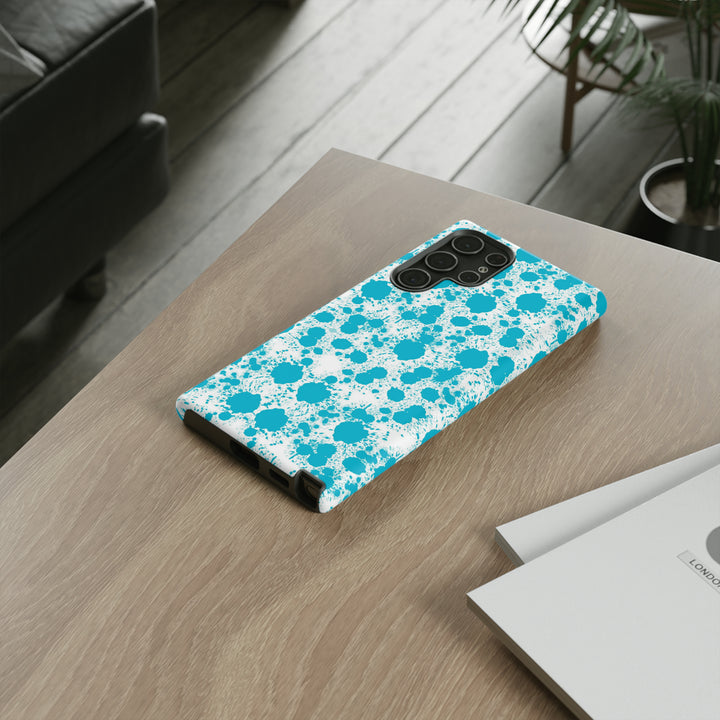 Cute Samsung Phone Case | Aesthetic Samsung Phone Case | Paint Splash Light Blue | Galaxy S23, S22, S21, S20 | Luxury Double Layer | Cool - Studio40ParkLane