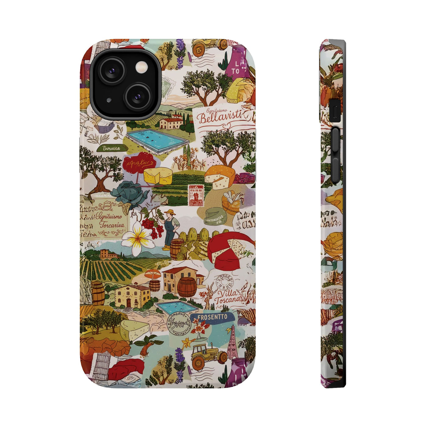 Italy Tuscany Coquette Collage Tough Magsafe Cute Phone Cases for Iphone | iPhone 17 Pro Max Case, Iphone 16, Iphone 15 14 13 12 11 10 9 - Studio40ParkLane