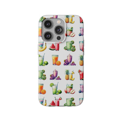 Cute Flexi Phone Cases, For Iphones and Samsung Galaxy Phones, Tropical Summer Fruit Cocktails, Galaxy S23 Phone Case, Samsung S22 Case, Samsung S21, Iphone 15, Iphone 14, Iphone 13