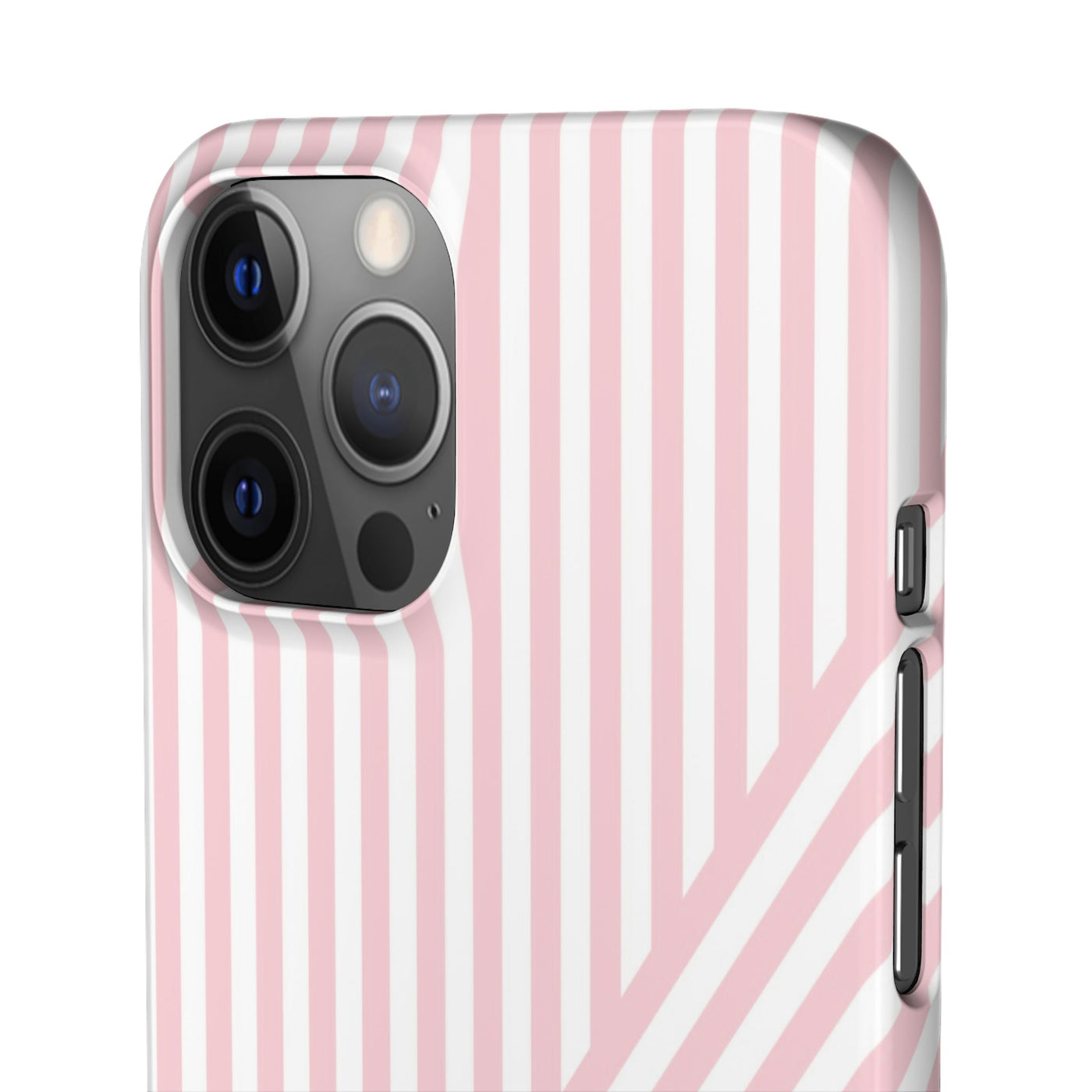 Aesthetic Sweet Pink Stripes Cute Phone Case Sleek Snap - For iPhone 17 Pro Max iPhone 16 Pro iPhone 15 Iphone 14 Plus 13 Pro 12 11 10 Gift