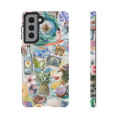 Impact Resistant, Travel Coquette Collage, Cute Phone Cases for Samsung S24, S23, S22, S21, IPhone 15 pro Iphone 14 pro Iphone 13 IPhone 12 Iphone 11