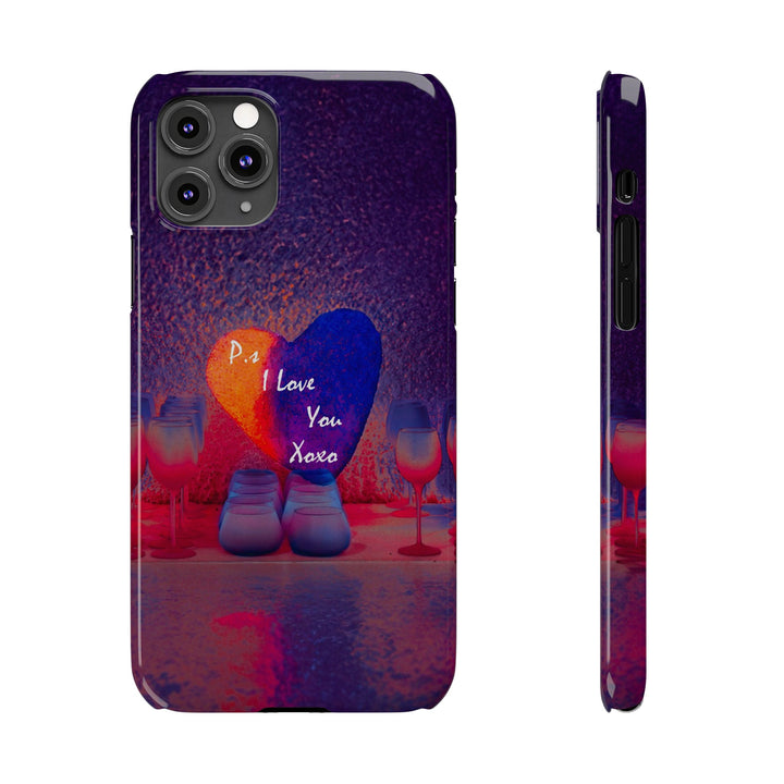 Slim Cute Phone Cases for Iphone - | iPhone 15 Case | iPhone 15 Pro Max Case, Iphone 14 Case, Iphone 14 Pro Max, Iphone 13, PS I Love You Heart - Studio40ParkLane