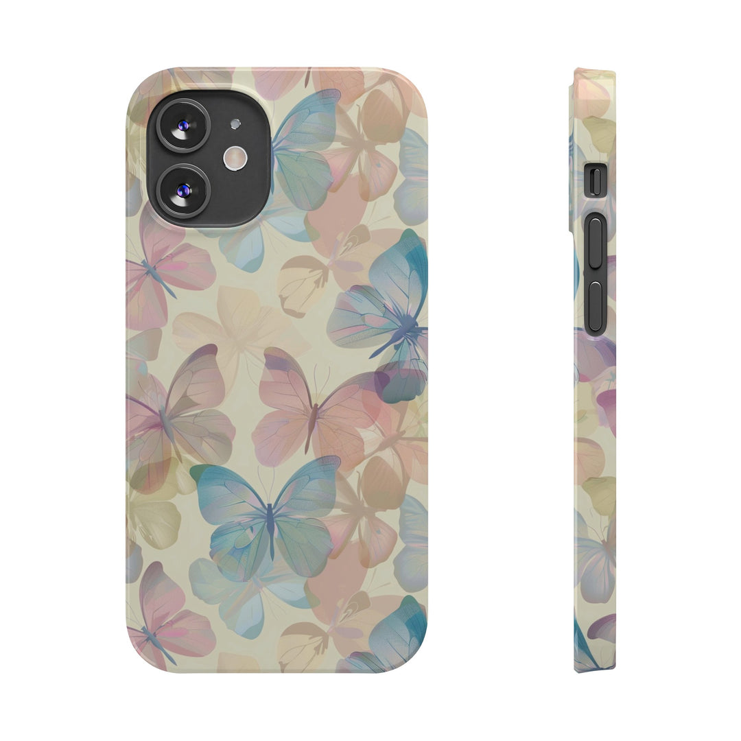 Slim Cute Phone Cases for Iphone - | iPhone 15 Case | iPhone 15 Pro Max Case, Iphone 14 Case, Iphone 14 Pro Max, Iphone 13, Summer Pastel Butterflies - Studio40ParkLane