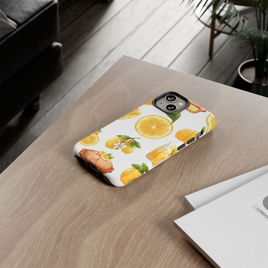 Impact Resistant, Lemon Fruit Pie, Cute Phone Cases for Samsung S24, S23, S22, S21, IPhone 15 pro Iphone 14 pro Iphone 13 IPhone 12 Iphone 11 - Studio40ParkLane