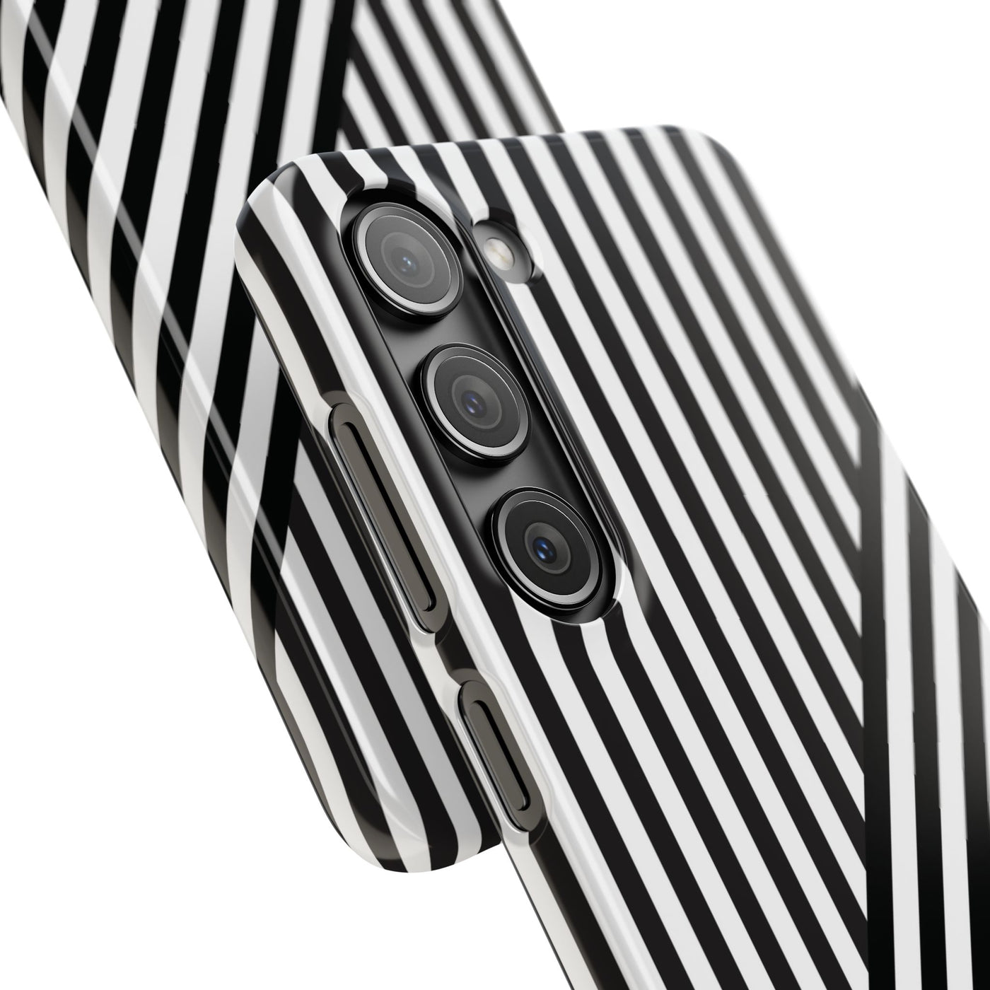 Aesthetic Black White Stripes Cute Phone Case Sleek Snap - For iPhone 17 Pro Max iPhone 16 Pro iPhone 15 Iphone 14 Plus 13 Pro 12 11 10 Gift - Studio40ParkLane