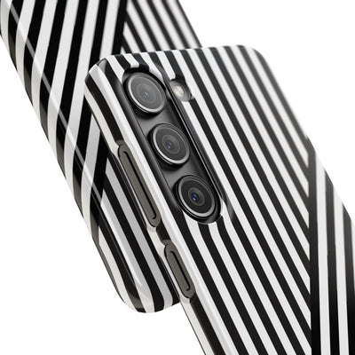Aesthetic Black White Stripes Cute Phone Case Sleek Snap - For iPhone 17 Pro Max iPhone 16 Pro iPhone 15 Iphone 14 Plus 13 Pro 12 11 10 Gift - Studio40ParkLane