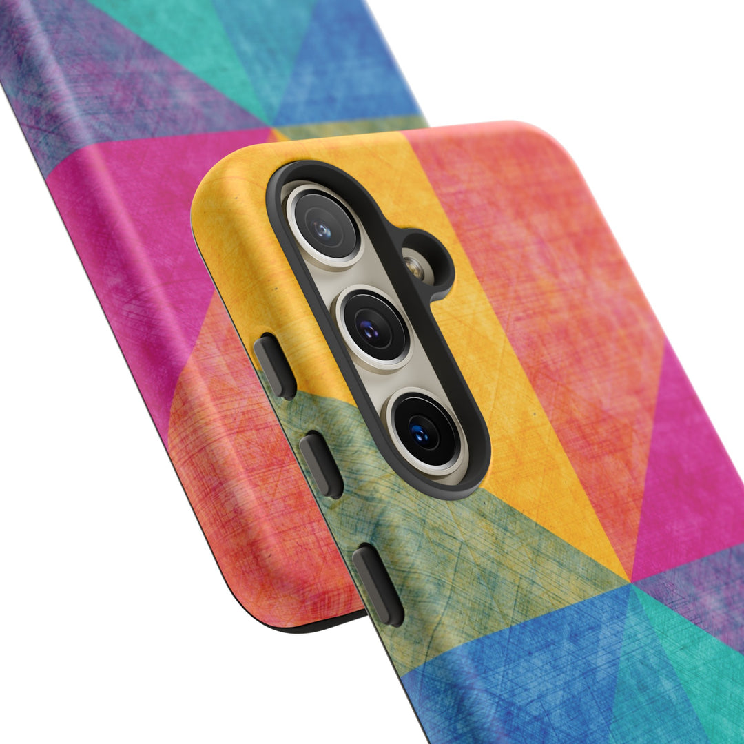 Impact Resistant, Colored Shapes, Cute Phone Cases for Samsung S24, S23, S22, S21, IPhone 15 pro Iphone 14 pro Iphone 13 IPhone 12 Iphone 11 - Studio40ParkLane