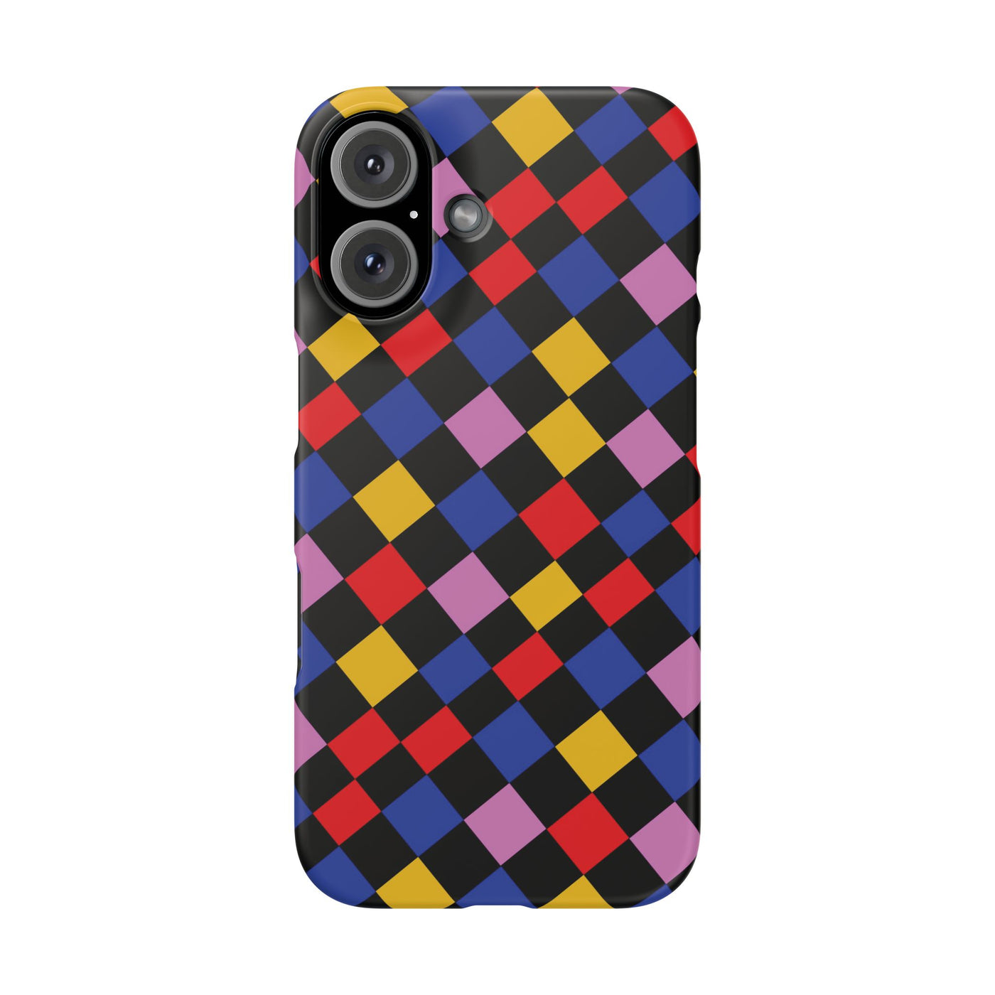Colorful Checkerboard Cute Phone Case - Sleek Snap - for iPhone 16 15 14 13 12 11 Max Pro Plus Samsung Galaxy S24 S23 S22 S21 S20 Plus Ultra - Studio40ParkLane