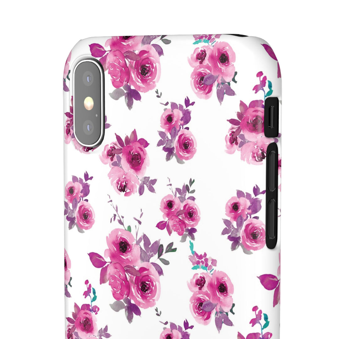 Sleek Snap Flowers Gift for Her Cute Phone Case for iPhone 16 15 14 13 12 11 X Xs Max Xr Pro Plus Samsung Galaxy S24 S23 S22 S21 S20 Ultra