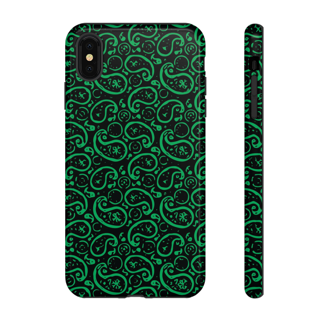 Cute IPhone Case | iPhone 15 Case | iPhone 15 Pro Max Case, Iphone 14 Case, Iphone 14 Pro Max Case IPhone Case for Art Lovers, Paisley Green - Studio40ParkLane
